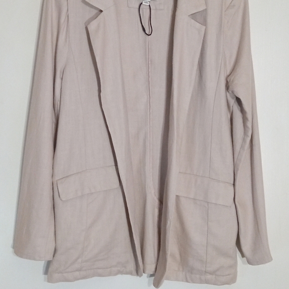 Stoosh linen blend longline open front blazer women's size medium - Picture 2 of 6